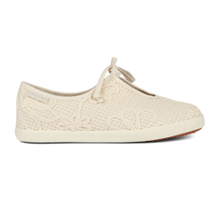 Superga 2442 Ballerina Lace Net Flower Crochet Beige Raw-Off White