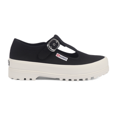 Superga 2541 Mary Jane Alpina Black Full Avorio
