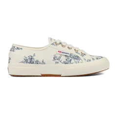 Superga 2161 Toile De Jouy Beige Natural Blue Navy