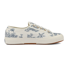 Superga 2161 Toile De Jouy Beige Natural Blue Navy