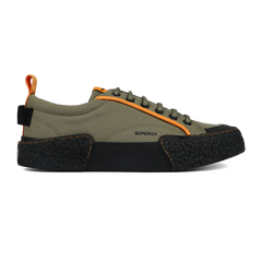 Superga 2660 Stripe Big Bumpers Tape Green Safari Orange Blazing Full Black