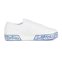 Superga 3740 Platform Ceramic Print Leggera Blue Ceramic