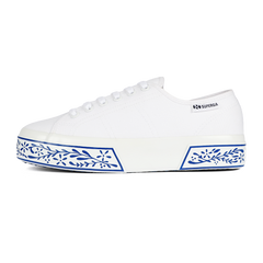Superga 3740 Platform Ceramic Print Leggera Blue Ceramic