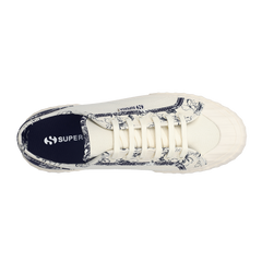 Superga 2630 Stripe Sketched Flowers Navy Flowers