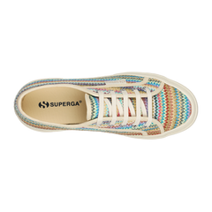 Superga 2750 Raffia Lilla Multicolor Herringbone