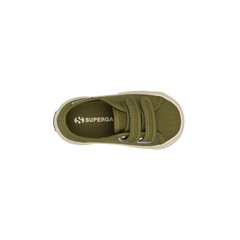 Superga 3750 Leggera Junior Straps Green Military Off White