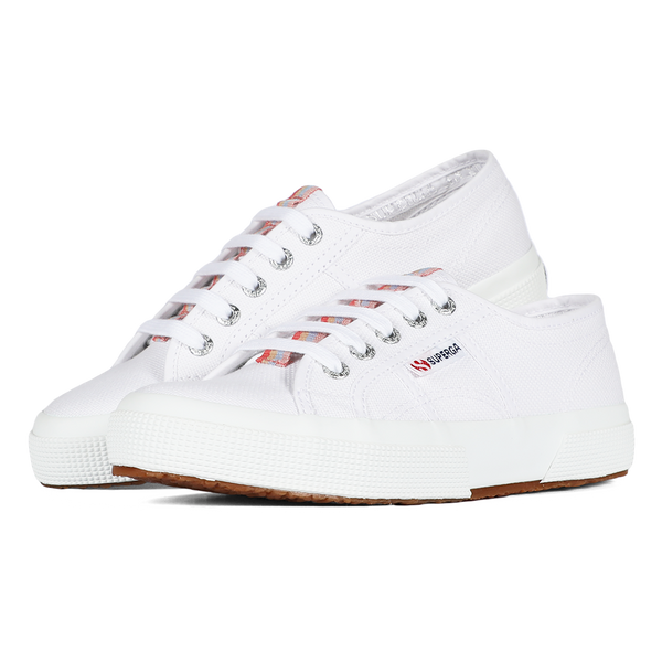 Superga 2750 Multicolor Tape White Pink Beige Red Coral