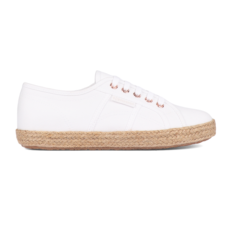 Superga platform top espadrille white