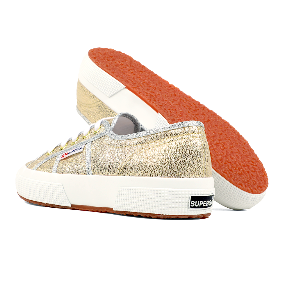 Superga 2750 Lamé Gold Grey Silver