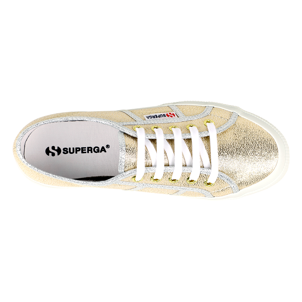 Superga 2750 Lamé Gold Grey Silver