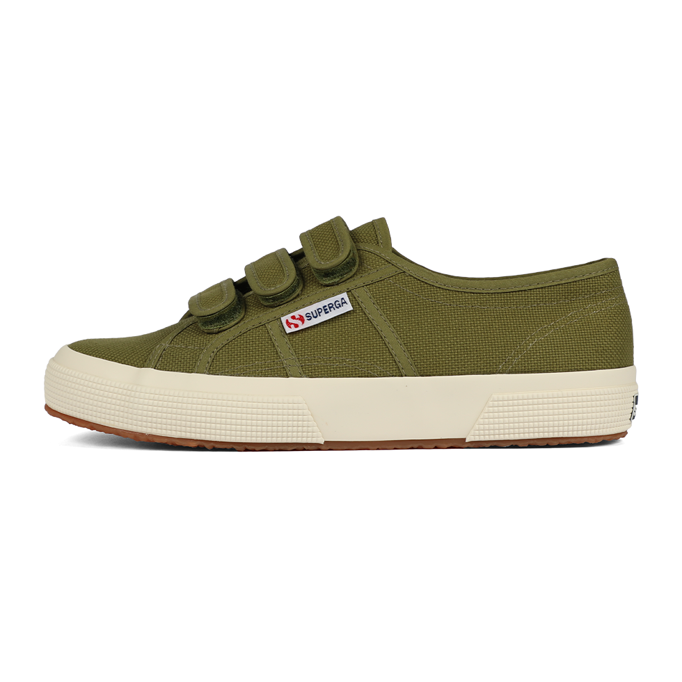 Superga Strap Green Military Off White