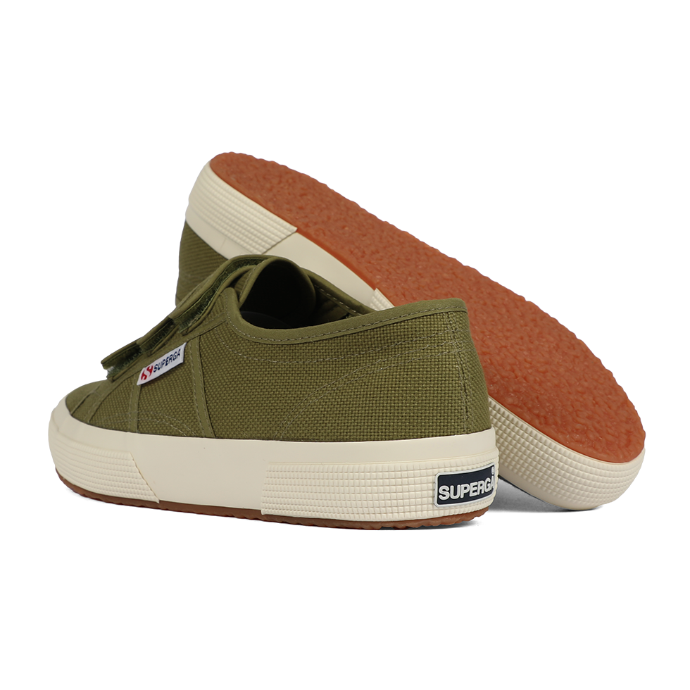 Superga Strap Green Military Off White