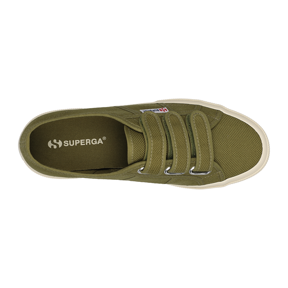 Superga Strap Green Military Off White