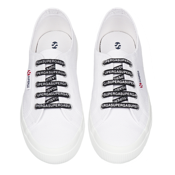 White 2025 wide shoelaces