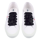 Superga Satin Wide Laces  Black