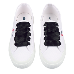 Superga Satin Wide Laces  Black