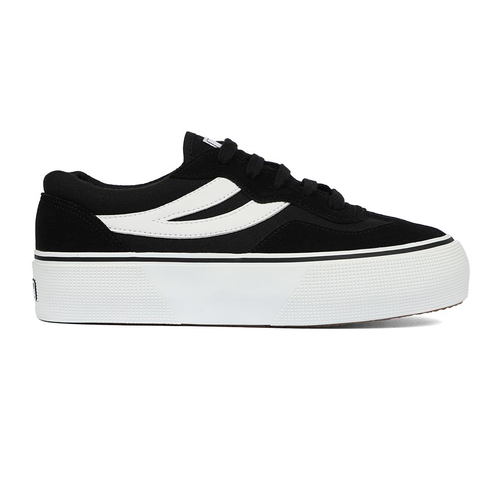 Superga 3041 Revolley Colorblock Platform Black White