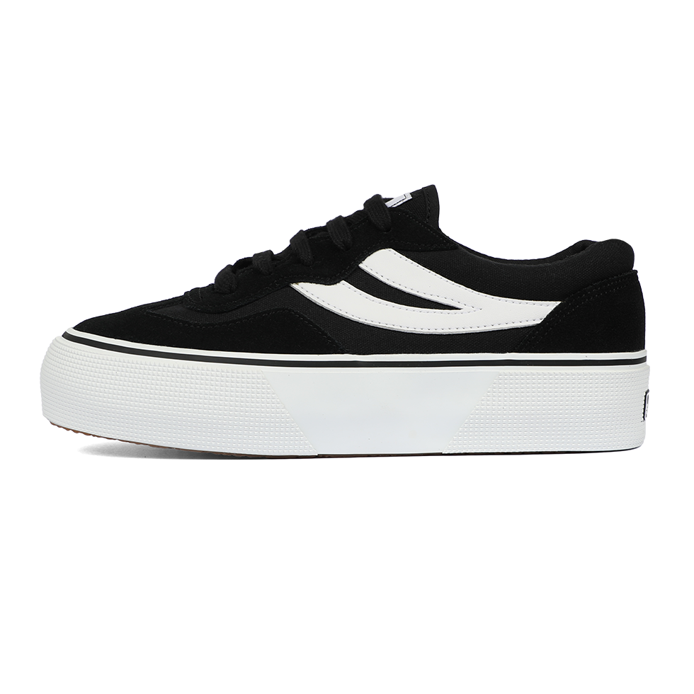 Superga 3041 Revolley Colorblock Platform Black White