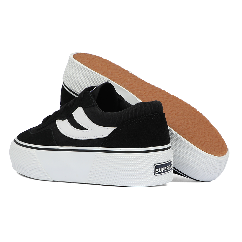 Superga 3041 Revolley Colorblock Platform Black White