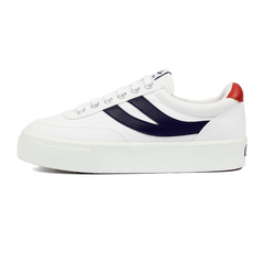 Superga 2740 Platform Blocks White Navy Red