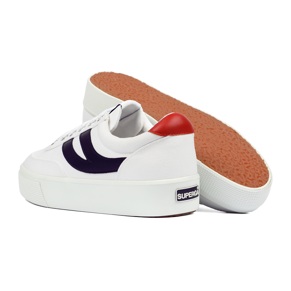 Superga 2740 Platform Blocks White Navy Red - Main Image