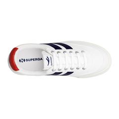 Superga 2740 Platform Blocks White Navy Red