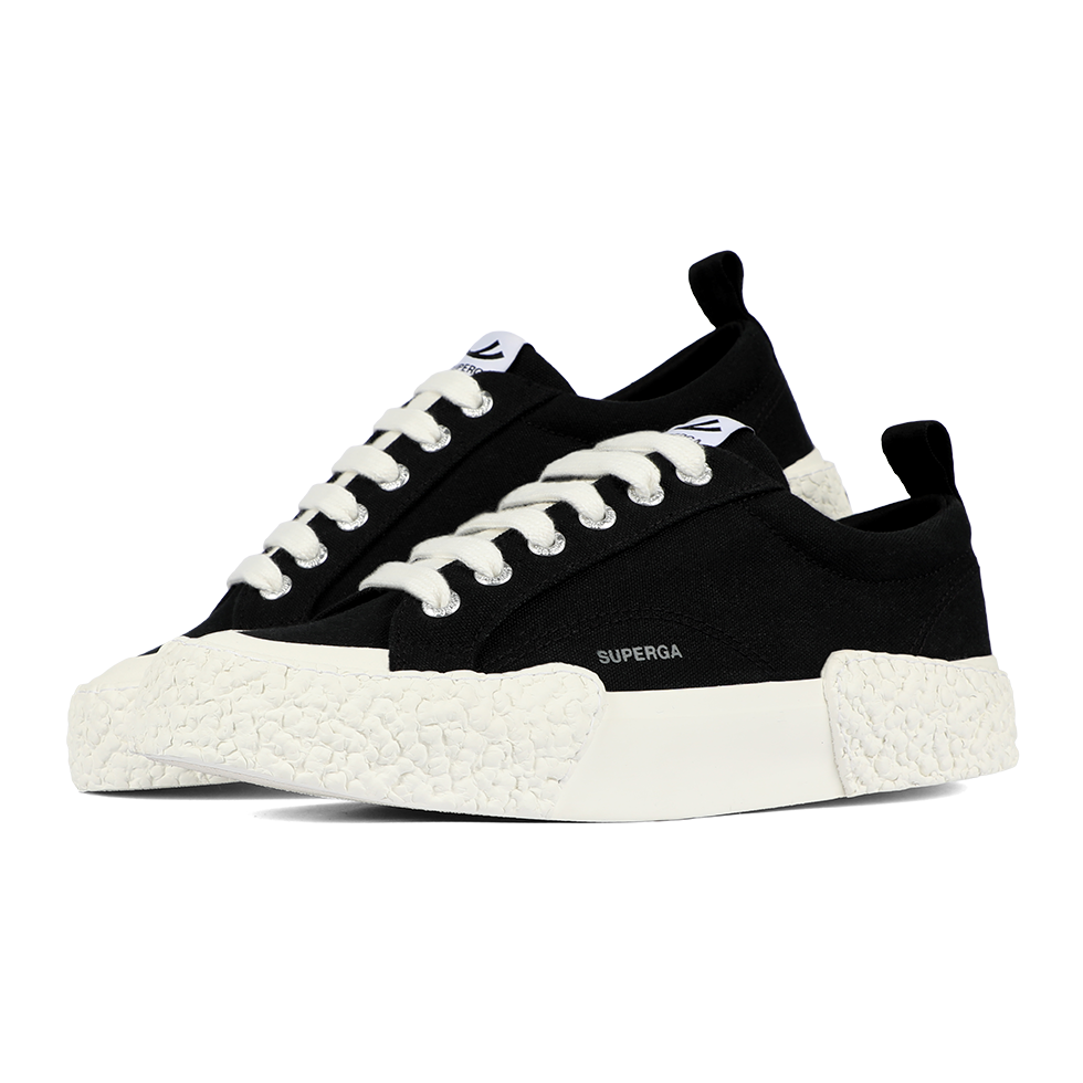 Superga 2660 Stripe Big Bumpers Black Off White