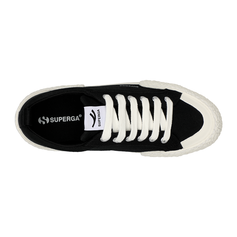 Superga 2660 Stripe Big Bumpers Black Off White