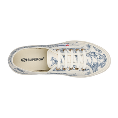 Superga 2161 Toile De Jouy Beige Natural Blue Navy