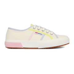 Superga 2750 Colourblocking Beige Natural Lime Pink