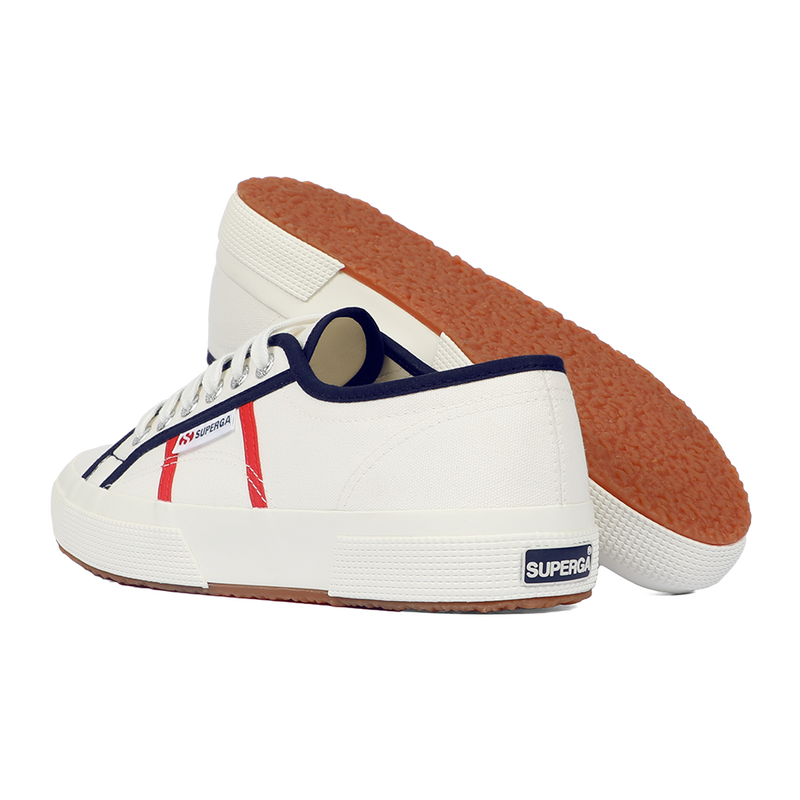 Superga 2750 Colourblocking White Avorio Navy Red