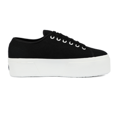 Superga 3790 Platform Leggera Black Full White