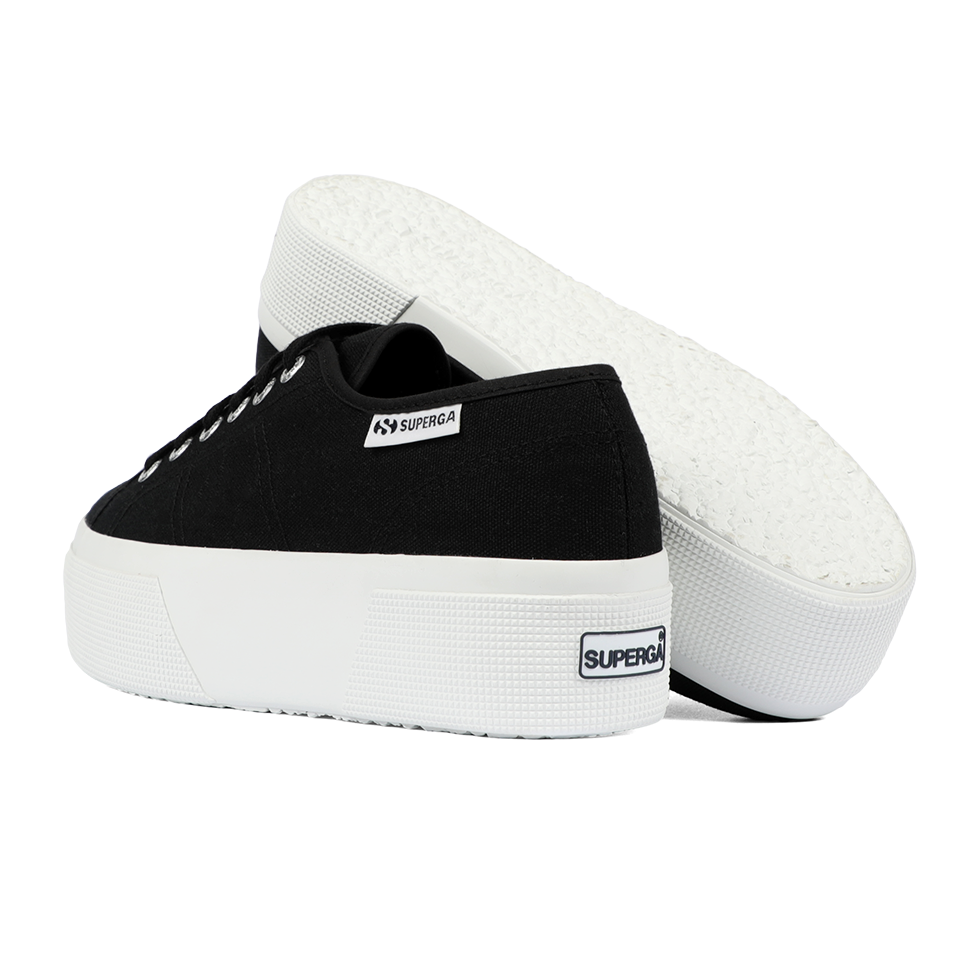 Superga 3790 Platform Leggera Black Full White