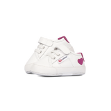 Superga 4006 Baby Heart Faux Leather White Neon Pink