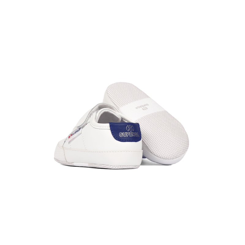 Superga 4006 Baby Faux Leather White Blue Royal Superga Singapore