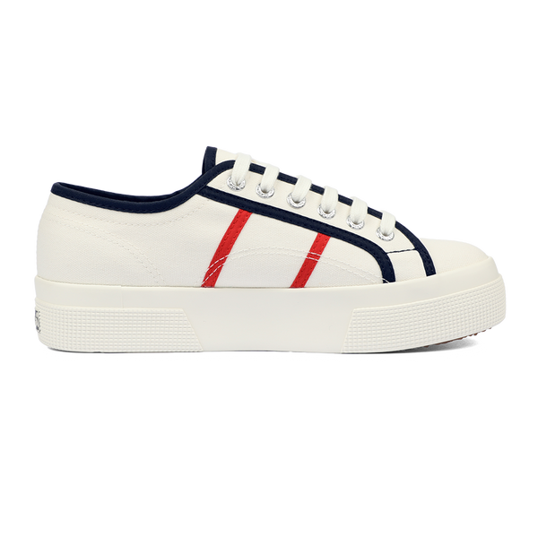 Superga 2740 Colour blocking White Avorio Blue Navy Red