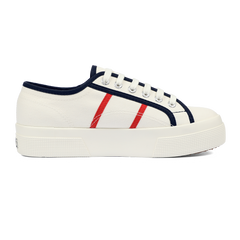 Superga 2740 Colour blocking White Avorio Blue Navy Red