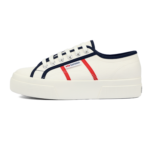 Superga 2740 Colour blocking White Avorio Blue Navy Red