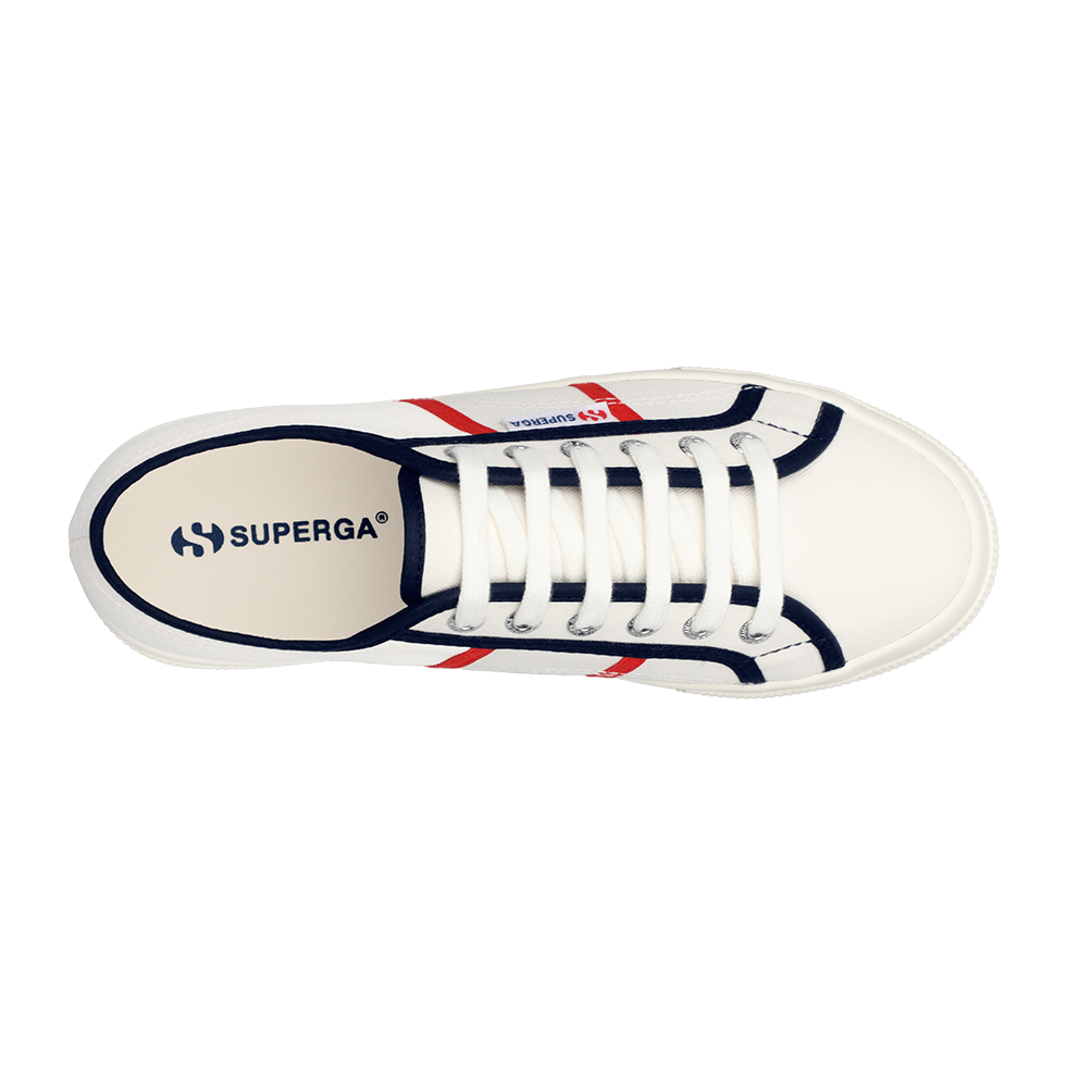 Superga 2740 Colour blocking White Avorio Blue Navy Red