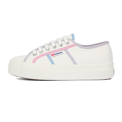 Superga 2740 Colourblocking White Avorio Pink Blue Light