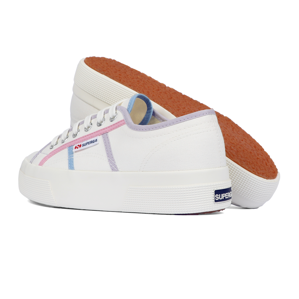 Superga 2740 Colourblocking White Avorio Pink Blue Light