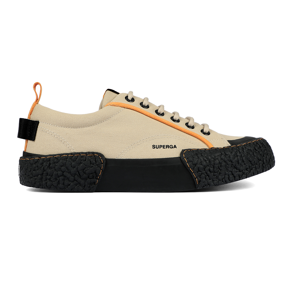 Superga 2660 Stripe Big Bumpers Tape Beige Light Orange Blazing Black