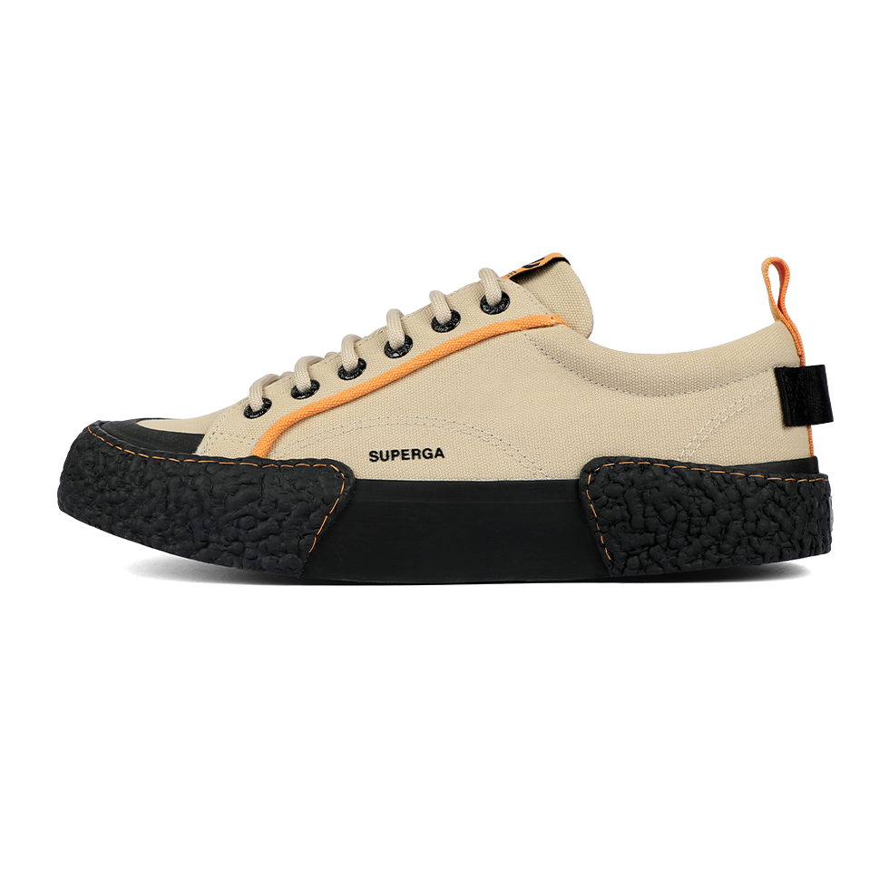 Superga 2660 Stripe Big Bumpers Tape Beige Light Orange Blazing Black