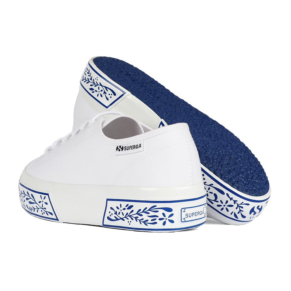 Superga 3740 Platform Ceramic Print Leggera Blue Ceramic
