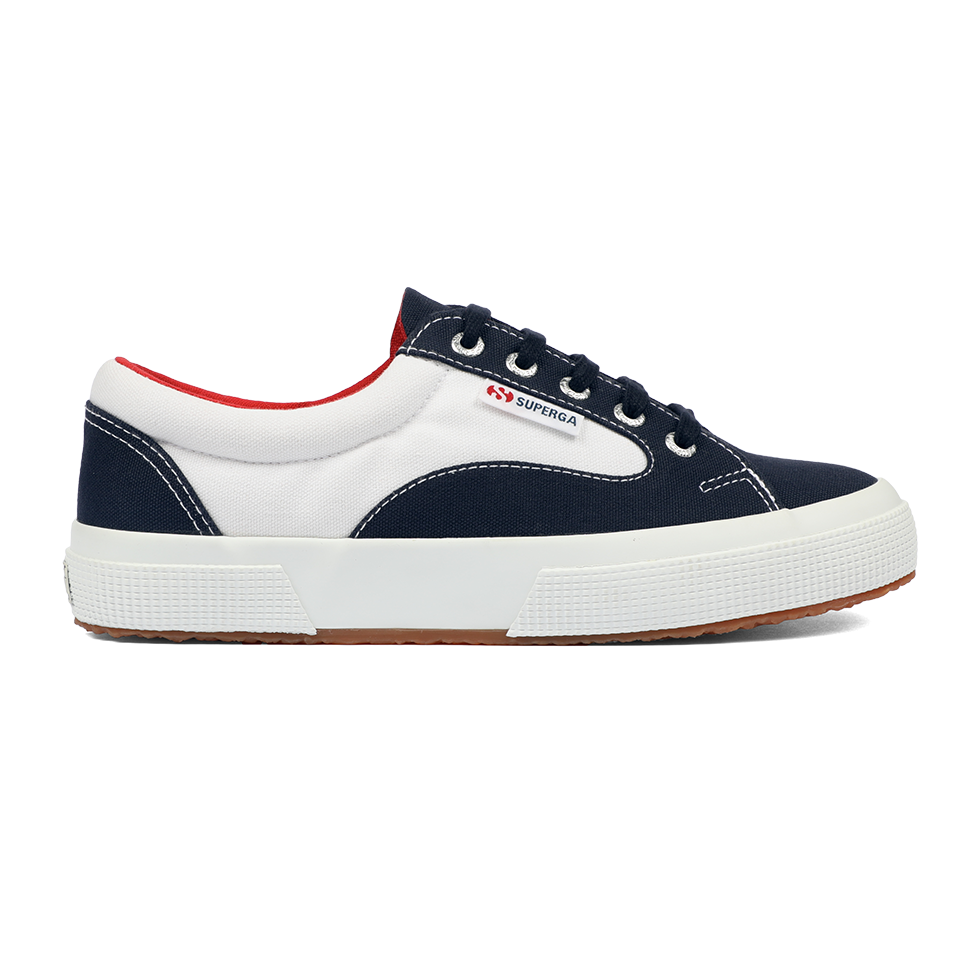 Superga 2750 Blocks White Navy Red