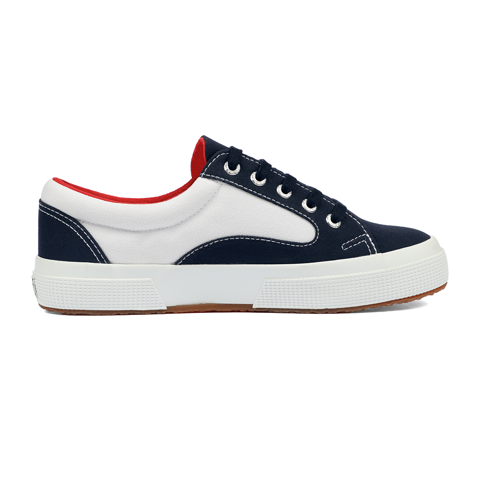 Superga 2750 Blocks White Navy Red