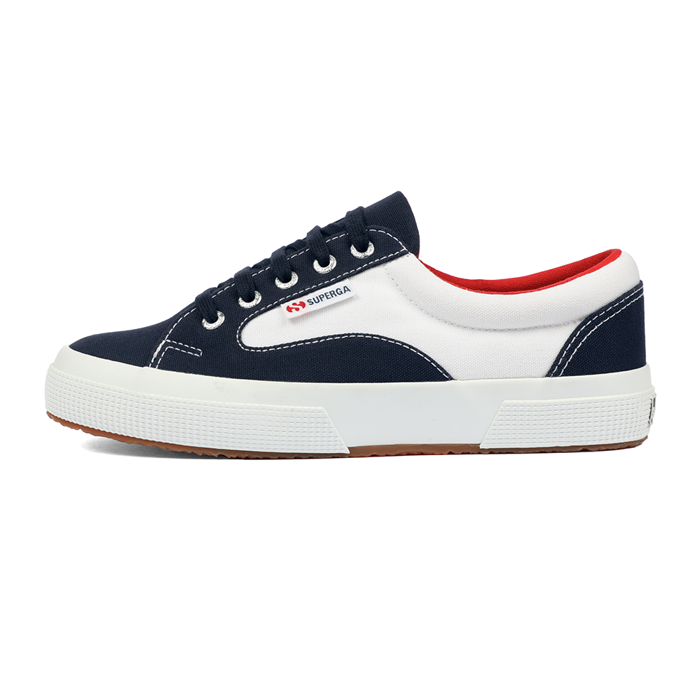 Superga 2750 Blocks White Navy Red