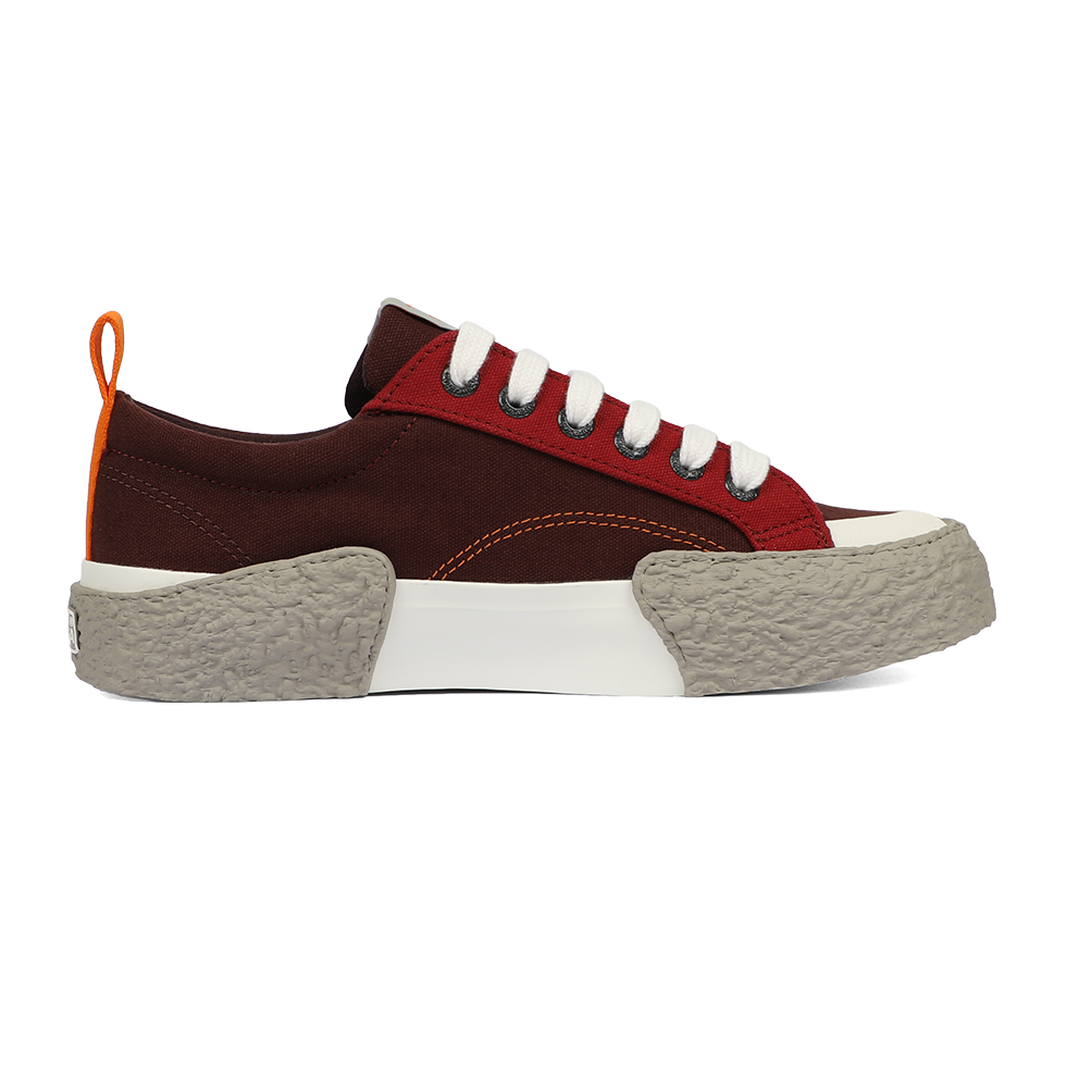 Superga 2660 Stripe Big Bumpers Block Brown Dark Red Crimson