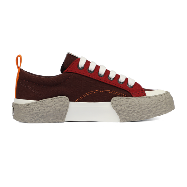 Superga 2660 Stripe Big Bumpers Block Brown Dark Red Crimson