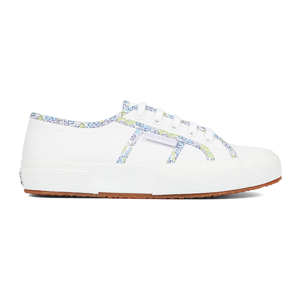 Superga 2750 Fun Flowers Bindings Blue Light